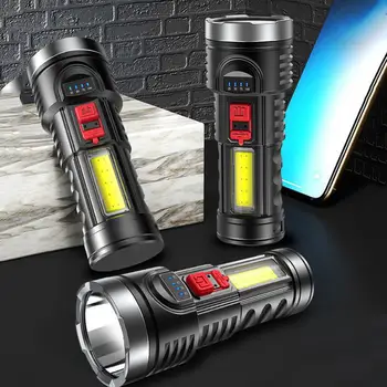 Väljas Kaasaskantav Torch LED Taskulamp Super Ere pikamaa USB Laetav Väike Xenon Lambi Taktikaline Kerge Majapidamises Kerge