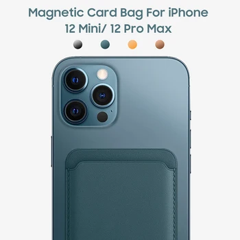 Iphone Mini 12 12 Pro Max Juhul Luksus Nahast Telefoni Tagasi, Rahakott Kaardi Magnet Kott Kaardi Omaniku Apple Juhul Katta