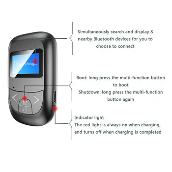 T14 5.0 Bluetooth-Adapteriga LED Ekraan Juhtmeta Audio-Sinine Hammas Saatja-Vastuvõtja PC Auto 3,5 mm AUX-Muusika Saatja Adaptador