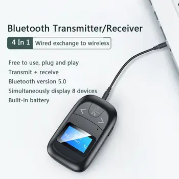 T14 5.0 Bluetooth-Adapteriga LED Ekraan Juhtmeta Audio-Sinine Hammas Saatja-Vastuvõtja PC Auto 3,5 mm AUX-Muusika Saatja Adaptador