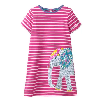 2020 Tüdrukud Dress Vestidos Lapsed Riided Rüü Fille Tüdruk Suvine Kleit Loomade Appliqued Kleidid Sukienki Vestido Infantil Uus