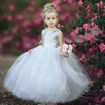 Pudcoco Tüdruk Kleit Flower Girl pits Printsess Kleit Lapsed Partei Võistlused Pulmas Pruutneitsi Kleidid