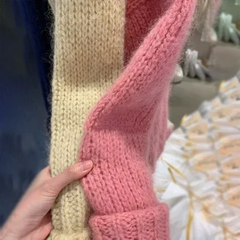 Uus Talve Kampsun Naiste Pullover Tüdrukutele Tops Kudumise Vintage Sügisel Elegantne Naiste Kootud Üleriided Soe Kampsun o kaela