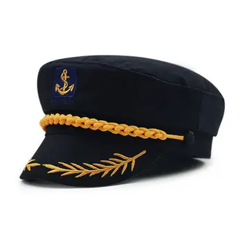 Täiskasvanud Jaht Sõjaväe Mütsid Paadi Kapten Laeva Madrus Kapten Kostüüm ja Müts on Reguleeritav ühise Põllumajanduspoliitika Navy Marine Admiral Meeste Naiste