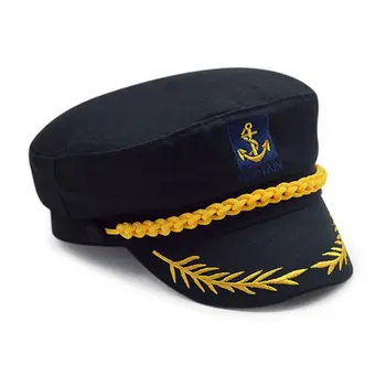 Täiskasvanud Jaht Sõjaväe Mütsid Paadi Kapten Laeva Madrus Kapten Kostüüm ja Müts on Reguleeritav ühise Põllumajanduspoliitika Navy Marine Admiral Meeste Naiste