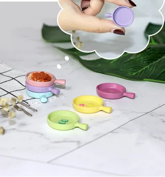 Uus 1:12 nukumaja kääbus Mini Jaapani Praad Plaat mudel mänguasja kaunistamiseks Macaron praad roog lapsed laekuva Kingitus