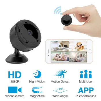 Mini, WiFi, Kaamera, 1080P HD-IR-Night Vision Home Security IP Kaamera CCTV liikumistuvastus beebimonitor Peidetud TF Kaardi