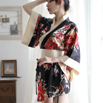 2020. Aasta Uus Punane Must Seksikas Mood Jaapani Kimonos Kleit Naiste Pluus Kimono Cosplay