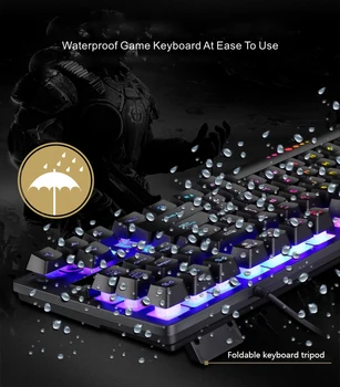 GK-10 Helendav Tegelased Läbi 87-sisestage Notebook Gaming Mängija Mängu Manipulaatori Mehaaniline Teclado Klaviatuuri Arvuti