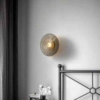 Postmodernistlik luksus lihtne isiksus loominguline disain elutuba vask seina lamp TV taust seina, magamistoas voodi kõrval hele