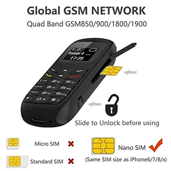 L8Star BM70 Mini Telefoni Bluetooth mobiiltelefone Universaalne Traadita Kõrvaklappide mobiiltelefoni Numbrivalitsa GTSTAR BM50 Super Väike GSM Telefon