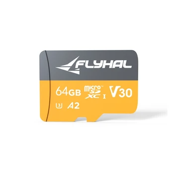 FLYHAL Class 10 UHS-1 64GB U3 v30 eluviis kodukinosüsteemid A2 160MB/s Micro SD High Speed TF-Mälukaart Mobiiltelefoni Kaamera FIMI X8 SE/FIMI A3/Mavic