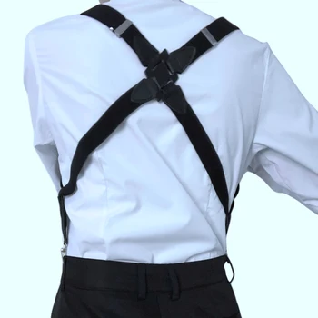 Elastne Suspender Meeste Y-Tagasi 6 Klambritega Traksid Reguleeritavad Clip-Vöö Traksid Mehed Jacquard Rihm bretelles hommes 3.5*120cm
