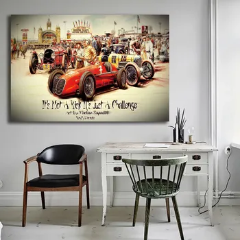Vintage Auto Plakatid Retro Plakat Klassikaline Võidusõiduauto Kunsti Seina Art Pilt Prindi Õli, Lõuend Maali Kodus Elavate RoomDecor