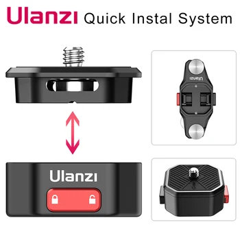 Ulanzi Küünis Quick Release Plate Klamber Kiire Paigaldamise Süsteem DSLR Gopro Action Kaamera Klamber Quick Switch Kit