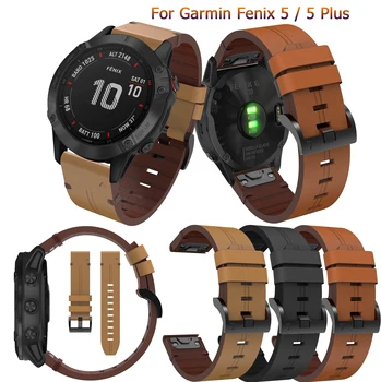Uus Klassikaline luksus Nahast käekell Rihm Easy fit kiire Link Käevõru Vöö 22MM Eest Garmin Fenix 5 Smart Watch band käepael