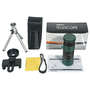 8-24X30mm Monocular Teleskoobi Super Zoom Kvaliteedi Okulaari Kaasaskantav Binoklid Jahindus Öise Nägemise Ulatus Väljas Telkimine
