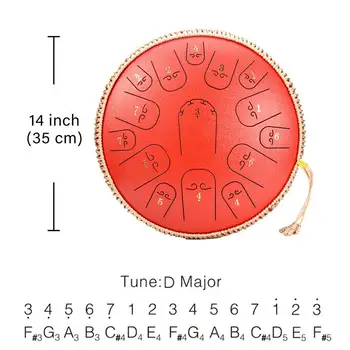 14 Tolline 15 Helin Teras Tongue Drum C/ D Võti Löökpillid Käsi Pan Trummel Koos Polsterdatud Drum Kott & 1 Paari Mallets Muusikainstrument