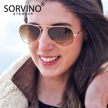 SORVINO Retro Klassikaline Polariseeritud Päikeseprillid Pilot Naised Mehed 2020 Luksus Brändi Suur Peegel Lennunduse 90s päikeseprillid Tooni SP256