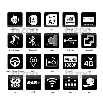 Android 10.0 Auto Stereo Raadio RDS Multimeedia Mängija, GPS-Nav sobivad Jeep Nääkleja Piiramatu 2007-2016 Teekond/Challenger/Dakota WIFI