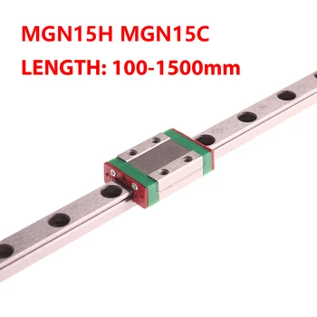 CNC Osad MGN15 350 400 450 500 800 900 1000mm Kääbus Lineaarne Slide Raudtee 1tk MGN Lineaarne Juhend +1tk MGN15H või MGN15C Vedu