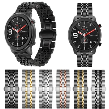 Roostevabast Terasest watchband jaoks xiaomi Huami Amazfit GTR 47mm 42mm/GTS Vaata Bänd Amazfit piiripunkti/Stratos 3 2 Klassikaline Metallist Rihm