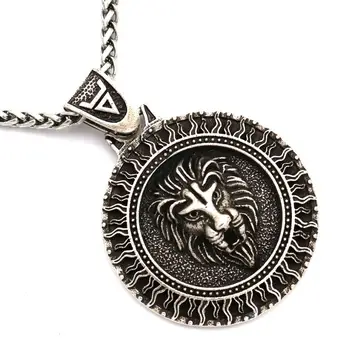 Nostalgia Lõvi Pea Slaavi Veles Päikese Sümbol Ripats Viking Kaelakee Mehed Naised Amulett Talisman Ehted