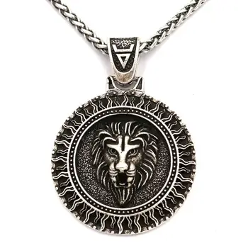 Nostalgia Lõvi Pea Slaavi Veles Päikese Sümbol Ripats Viking Kaelakee Mehed Naised Amulett Talisman Ehted