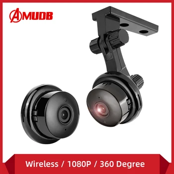 AMUDB Traadita IP Kaamera 1080P HD kahesuunaline Audio Öise Nägemise beebimonitor 360 Kraadi Panoraam Home Security WIFI Kaamera P2P