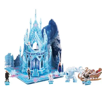 Kuum Disney Külmutatud Palace 3D Mõõtmeline Stseeni Puzzle Lapsed, Haridus-Mänguasi Sünnipäeva Kingitus Kõrge Kvaliteediga