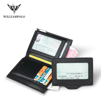 WILLIAMPOLO Mini Nahast Rahakott meestele on ultra õhuke multi-funktsionaalne mitme kaardi istme kaardi kott puhas nahk juhiluba Rahakott
