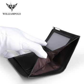 WILLIAMPOLO Mini Nahast Rahakott meestele on ultra õhuke multi-funktsionaalne mitme kaardi istme kaardi kott puhas nahk juhiluba Rahakott