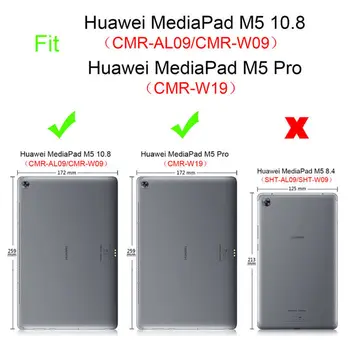 Juhul Huawei MediaPad M5 Pro 10 10.8 CMR-AL09 CMR-W09 CMR-W19/AL19 Kate Funda Tablett Räni+Riie PU Nahk Nahk +Kile+Pliiats