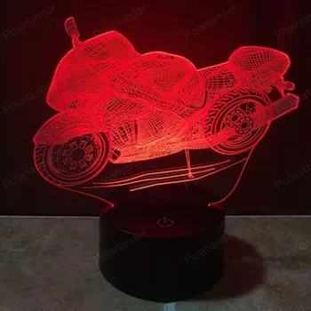 Touch lamp väliskaubanduse 3D kerge uued mootorratta 3D tuled visuaalne tuled värviline lamp kingitus dekoratiivsed atmosfääri tabel lamp