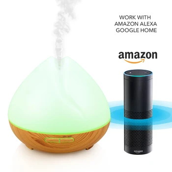 WIFI Smart eeterliku Õli Lõhn Difuusor Lahe Udu Niisutaja RGB LED laualamp Alexa Google ' i Kodu Hääl APP Kontrolli