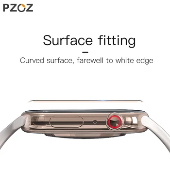 PZOZ Full Screen Protector Klaas iWatch 5 4 Hüdrogeeli Film Apple Vaata 1 2 3 Karastatud Film HD Kõver Servaga Klaas 38mm 42mm