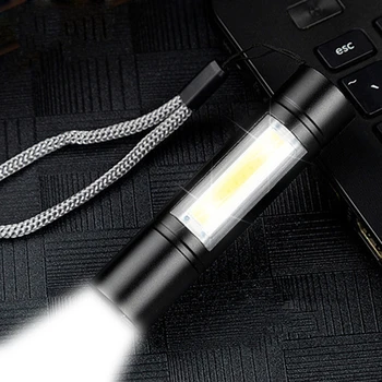 USB Laetav Taskulamp 3 Režiimi Valgustus COB XPE LED Mini Taskulamp Veekindel Kaasaskantav Latern, mida Kasutatakse Telkimine Jalgrattasõit Tööd