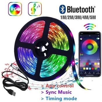 Bluetooth LED Ribad Tuled 10M RGB 5050 SMD Paindlik Lindi Mitte Veekindel RGB LED Valgus 5M Lint Diood DC 5V Control Bluetooth