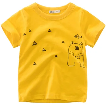2020. aasta Suvel korea Poiste T-Särk Tüdrukute Lühikese Varrukaga T-särk Cartoon Bear Prindi Cotton Baby Särk Laste Riided