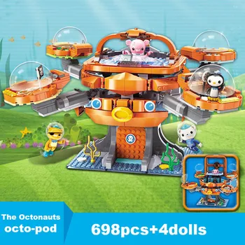 8 Komplekti Looja Kaheksajalg Octonauts GUP baasi pod Laeva, allveelaeva Multikas ehitusplokid Mudelid Kids Mänguasi Ühilduv Lapsed kingitusi