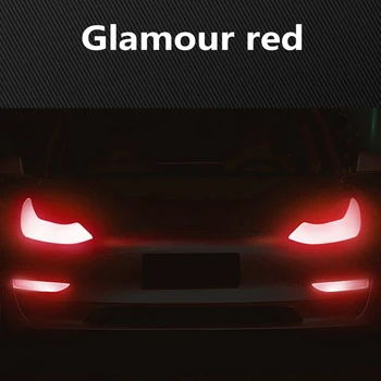 Esitulede Kleebis Kerge Kulmu udutule Kleebis Muudetud Välisilme Kaunistamiseks Tesla Model 3 Auto Tarvikud Punane Sinine