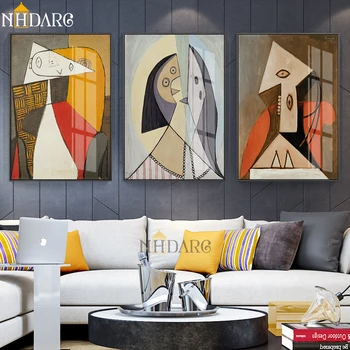 NHDARC Lõuend Print Maali Kunsti Picasso Abstraktne Stiil Plakatid ja Pildid Klassikaline Kodu Kaunistamiseks Seina Pildid elutuba