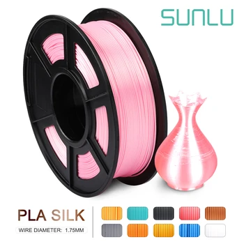 SUNLU PLA SIIDI Kiust 1KG/330M 2.2 lbs 3D Printer Hõõgniidi DIY 3D Printer Silk Gloss Täitmine, Biolagunev Materjal