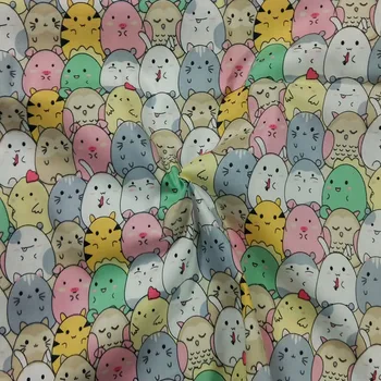 Armas Värviline Muna Loomade Totoro Trükitud Puuvillasest Riidest 50x160cm Loomade Segast beebi riiet, rõivaid kleit quilting kodu