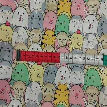 Armas Värviline Muna Loomade Totoro Trükitud Puuvillasest Riidest 50x160cm Loomade Segast beebi riiet, rõivaid kleit quilting kodu