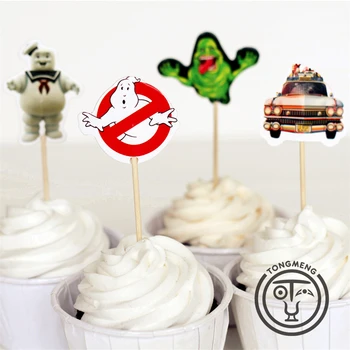 72pcs Ghostbusters viibimise puft Peter Venkman Dana Barrett candy bar cupcake toppers korjab baby shower kids sünnipäeva pakkumine