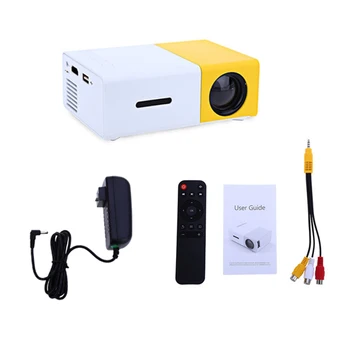 YG300 Mini LED Projektor 600 Luumenit 3.5 mm Audio 320x240 Pikslit YG-300 HDMI-USB-Mini Projektor Home Media Playeri Kast