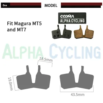 Jalgratta ketaspidur tampoonid Magura MT5, MT7 Hüdrauliline ketaspidur, 1 Paari 2 Pidurisadulad, Must Klass