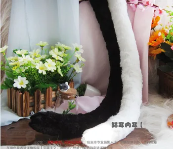 Armas Anime Pool Lolita Cosplay Kostüüm musta Kassi Saba 80cm Traat sees rebane Saba cos