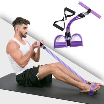 3 1 4 Fitness Toru Vastupanu Ansamblid Pedaali Exerciser Sit-up Tõmba Trossi Expander Elastne Lint, Slim Treening, Fitness Equipment